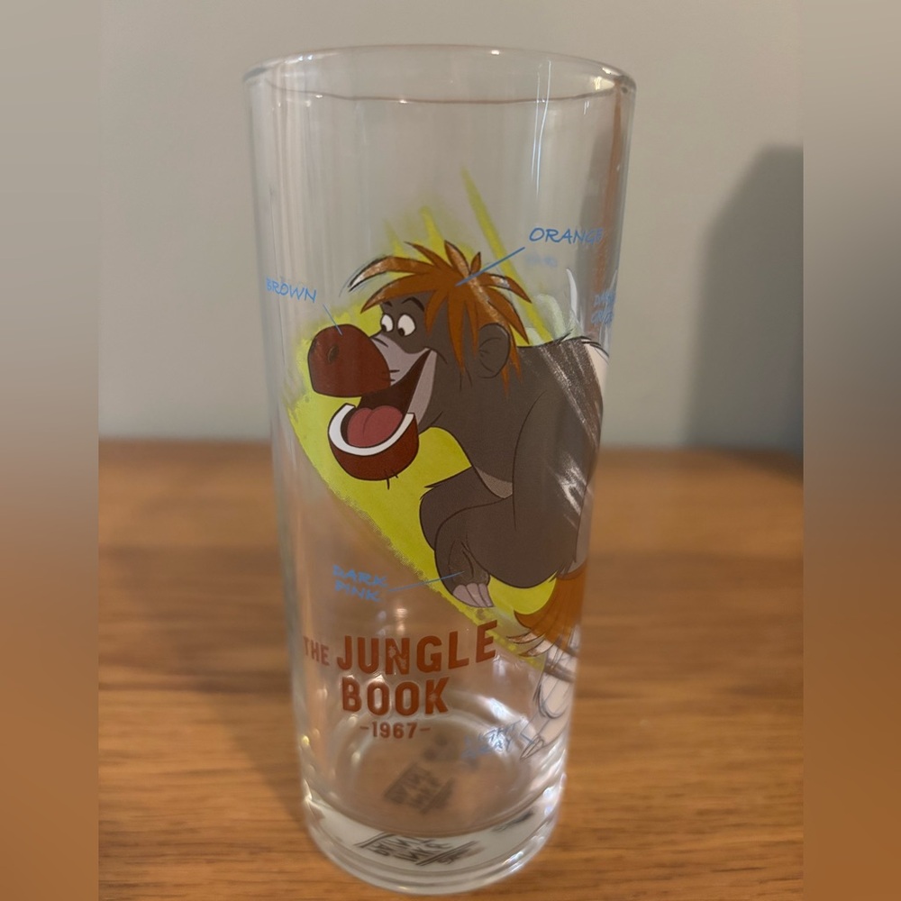 Disney Parks Ink and Paint Collection drinking glass Baloo from The Jungle Book